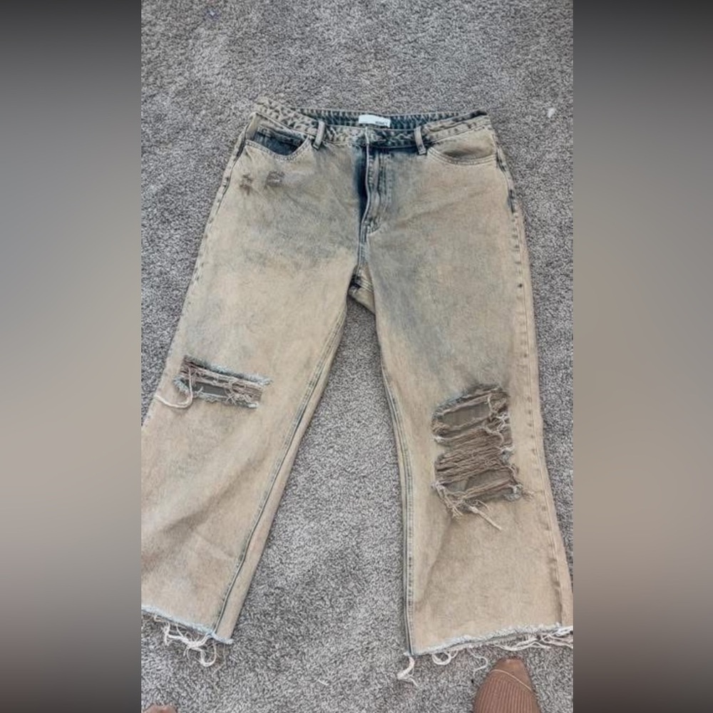 Vervet Distressed Tan Jeans WORN ONCE